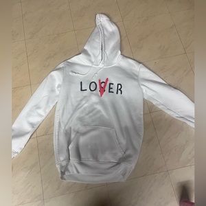 White lover hoodie